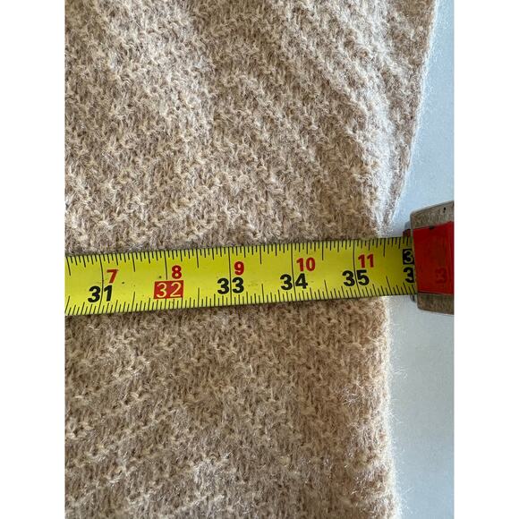 NWT Cejon sweater lightweight turtleneck short sleeve one size Oatmilk - Picture 9 of 9